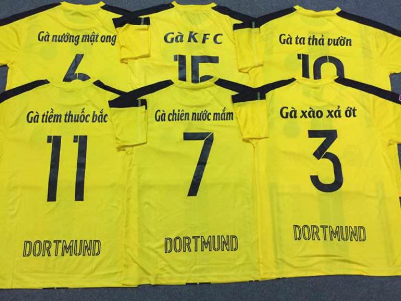 Tên áo bóng đá tiếng Anh