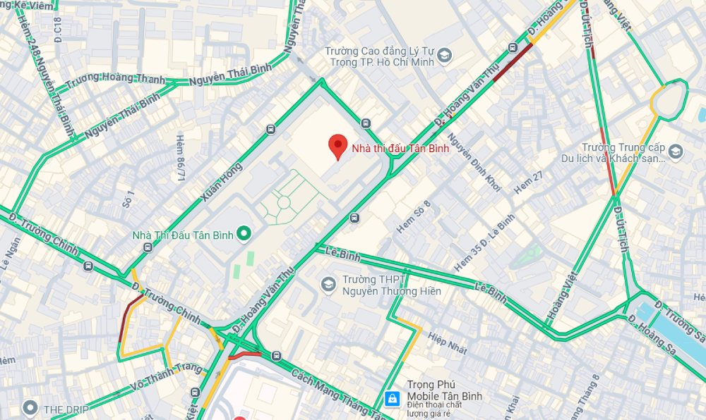 Nhà thi đấu Tân Bình trên đường Hoàng Văn Thụ